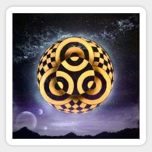 Sacred geometry - crop circle of Lake Ammer Sticker